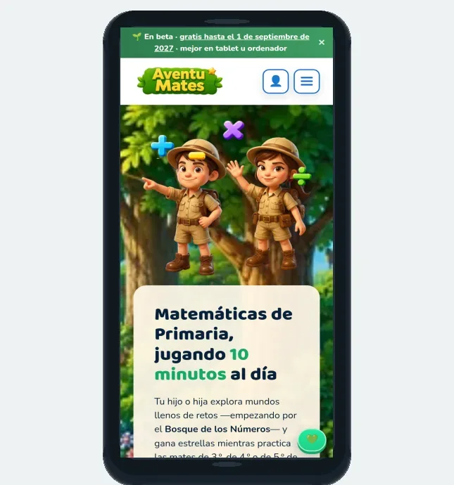 Captura móvil del proyecto AventuMates
